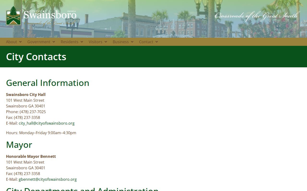 Emanuel County municipal warrant Swainsboro city contacts